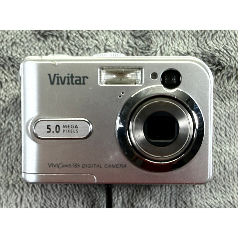 Vivitar ViviCam 5385 Digital Camera Silver 5.0 Megapixels Y2K Retro Digicam
